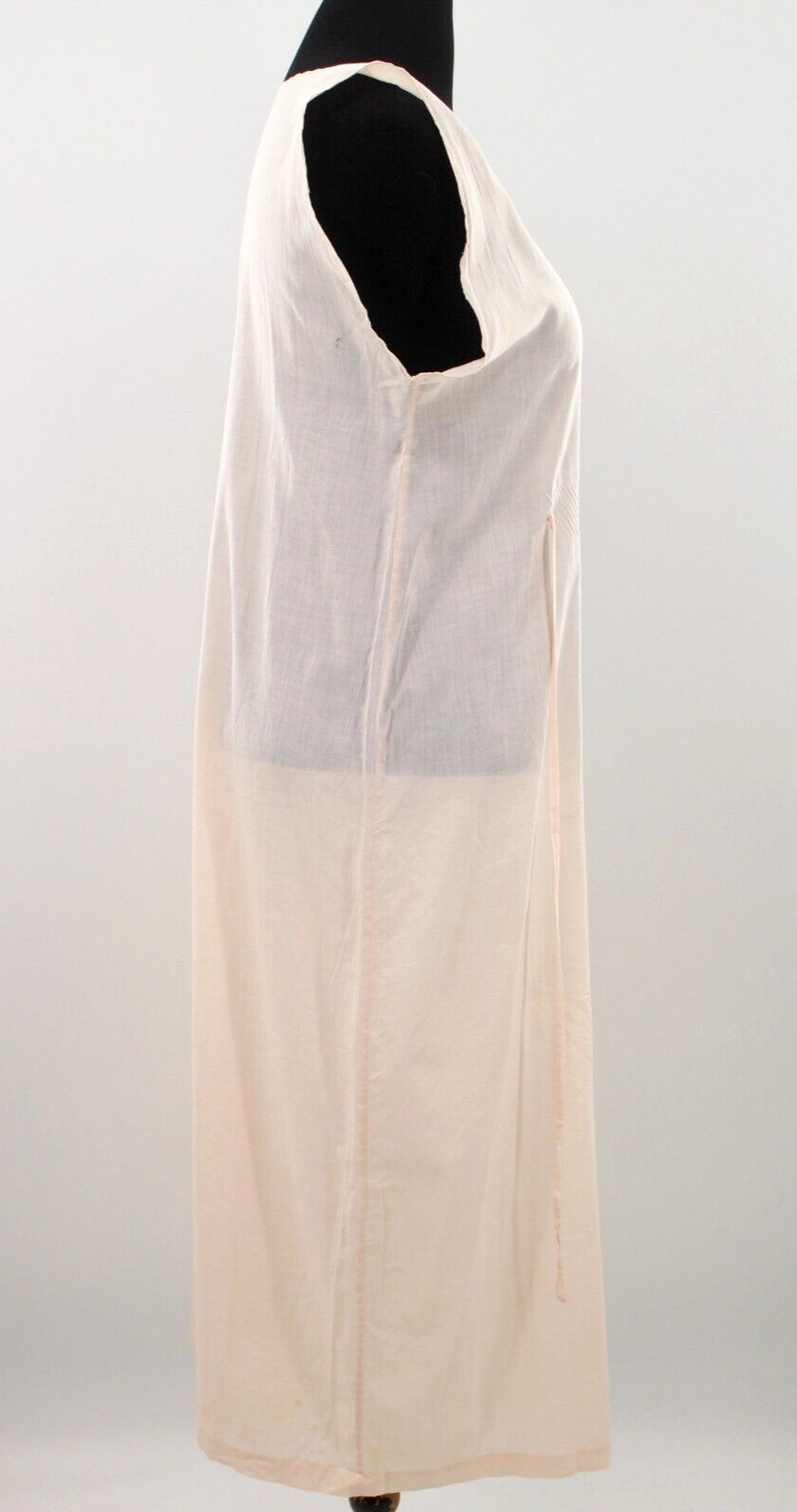 VTG Women’s 20s Light Pink Cotton Night Gown / Slip Dress M/L 1920s Sleep Wear