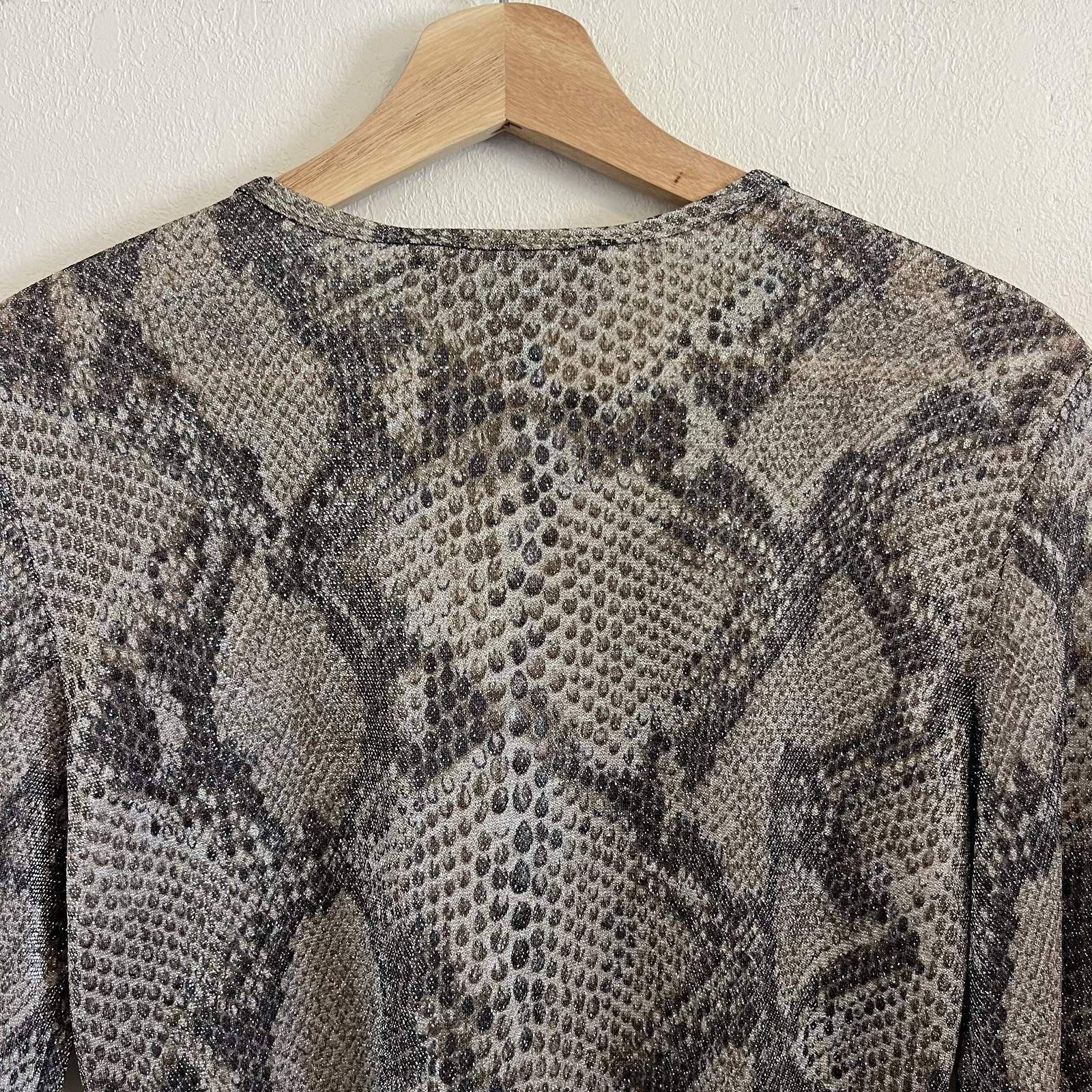 Vintage Semi Sheer Snakeskin Long Sleeve