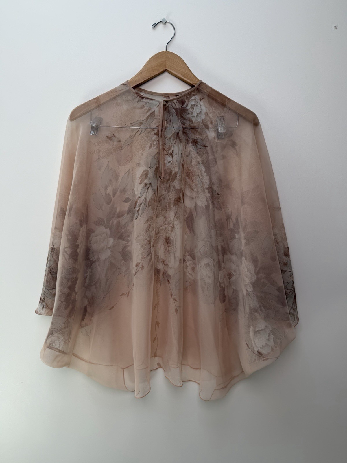 Vintage Dusty Rose Formal Maxi Dress Shawl Ruched Bust Evening Gown