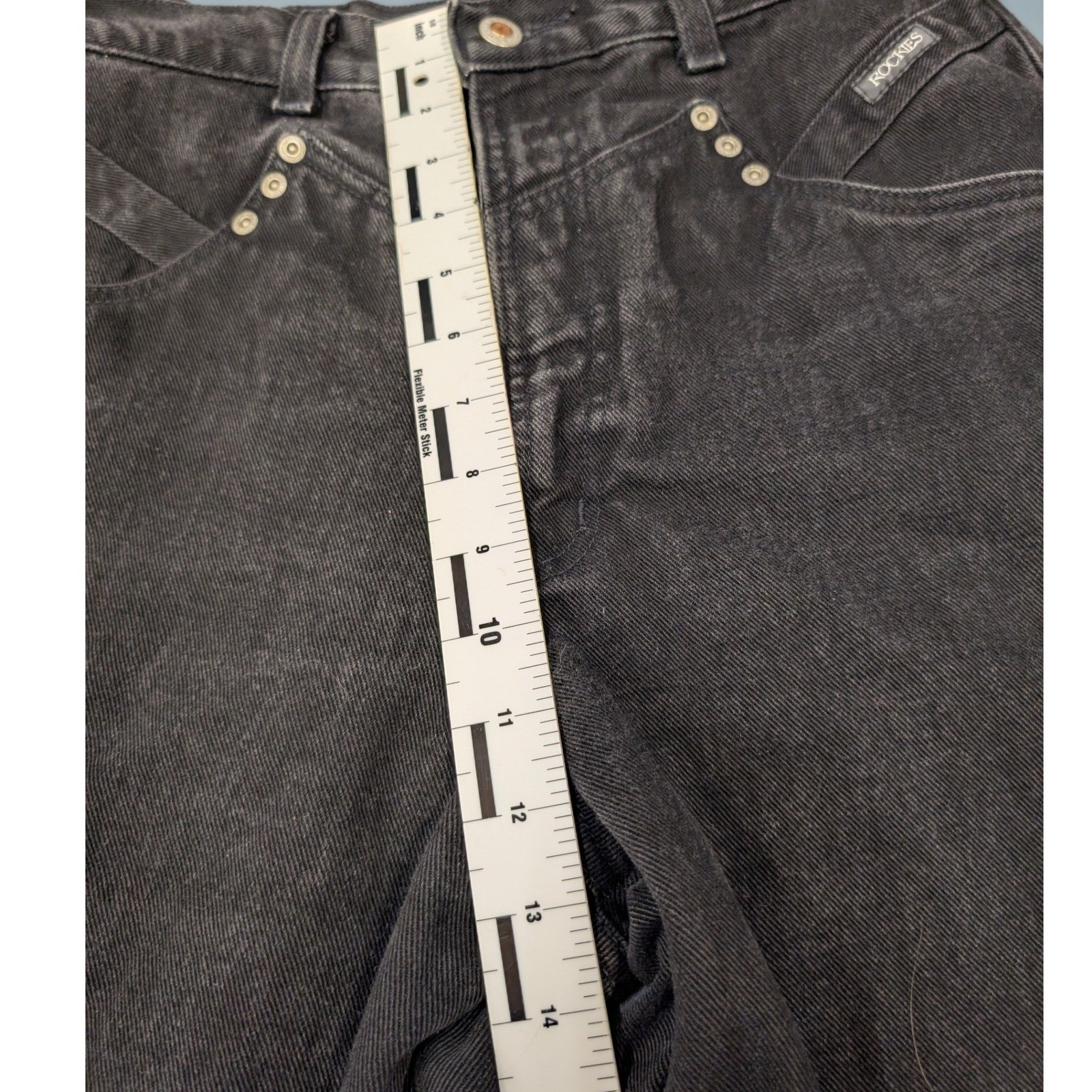 Vintage Rockies High Waisted Western Studded Black Jeans 32/13 26 430215