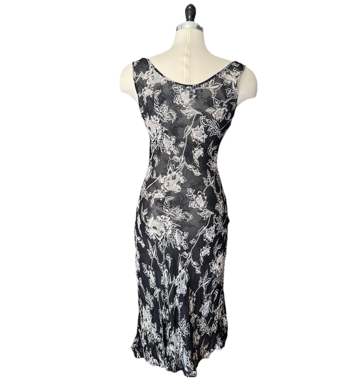 Vintage 90’s Phool Floral Reversible Ruffle Hem Y2K Midi Asymmetrical Dress Sz L