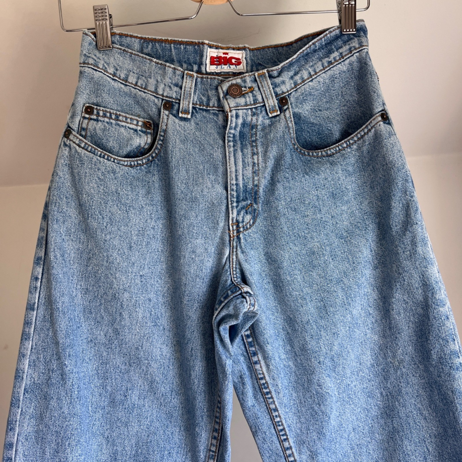 Vintage Levis 555 The Big Jean Baggy Size 26 Blue Light Wash Denim 90s Loose Fit