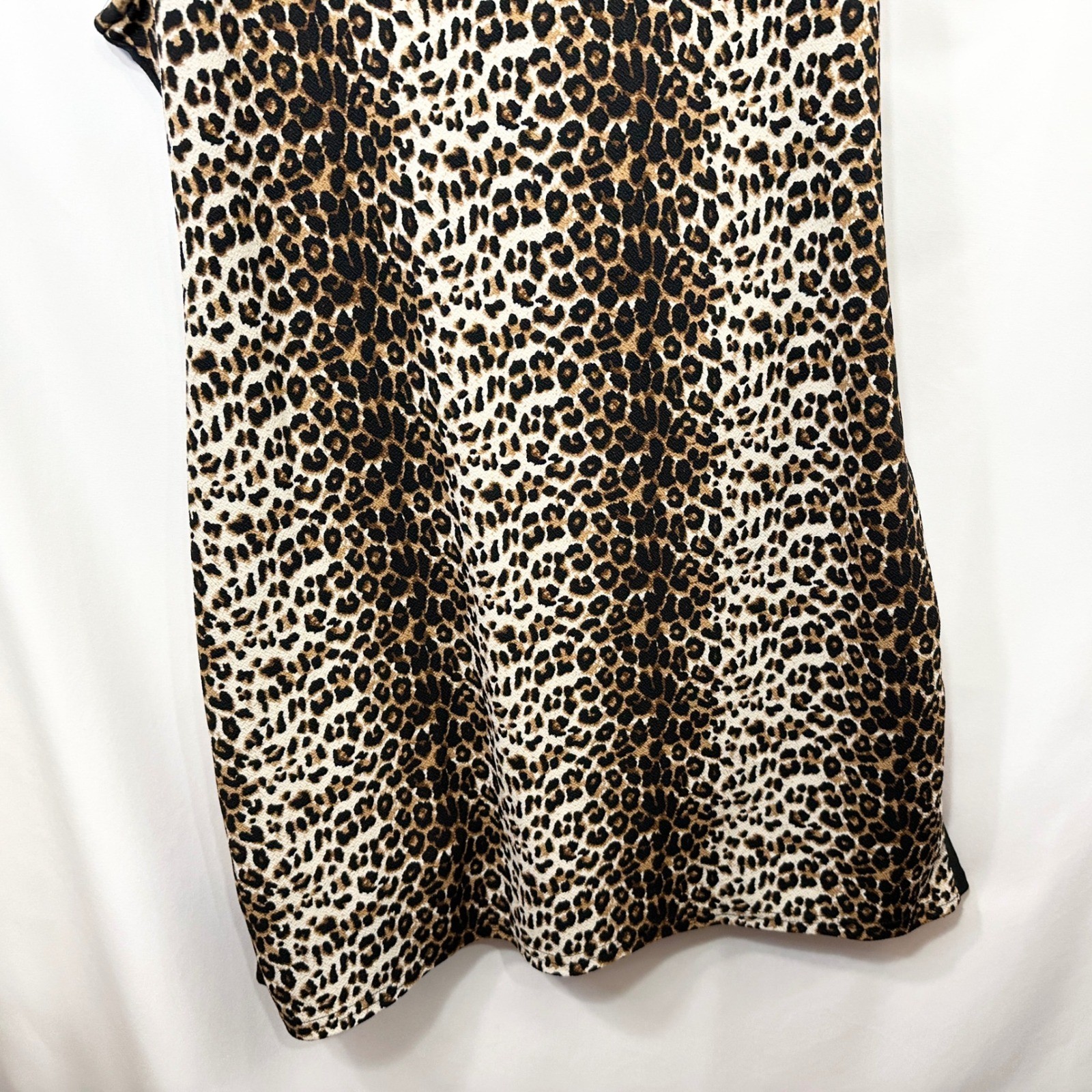 Vamp Plus Size 3X Sheath Dress Leopard Print Ruched Surplice VTG Y2K Sexy 631