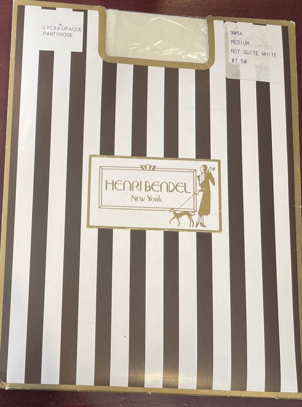 Henri Bendel New York Lycra Opaque Pantyhose MEDIUM~9054 Not Quite White – New