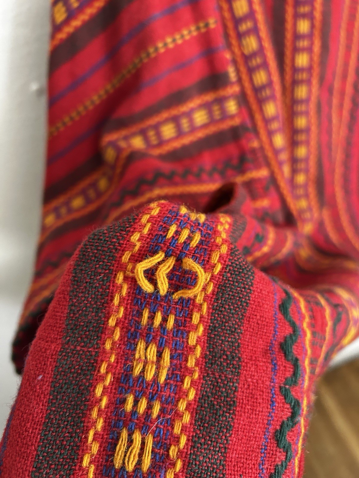 Vintage Rare 70s Wool rich Aztec Boho Ponchos Virgin Wool 30×29