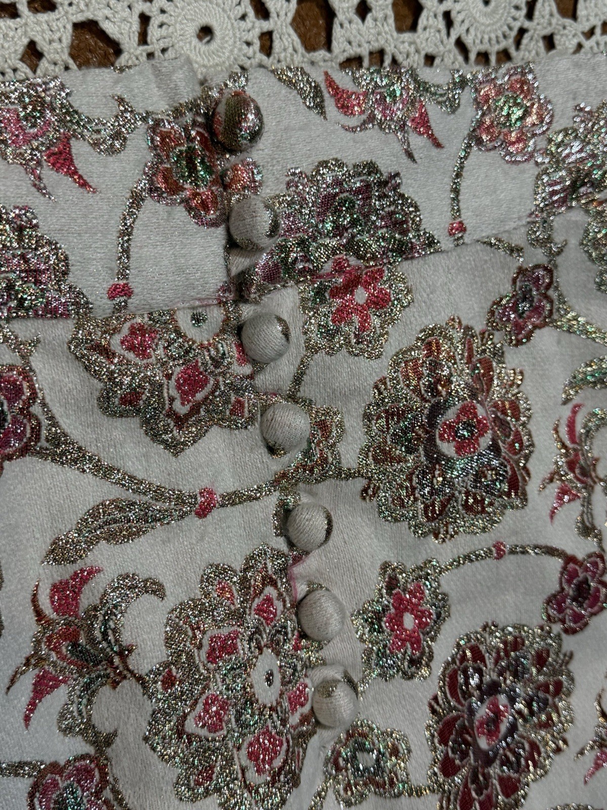 VTG 60s 70s Alice Of California Floral Maxi Skirt Boho Classic Intricate Design