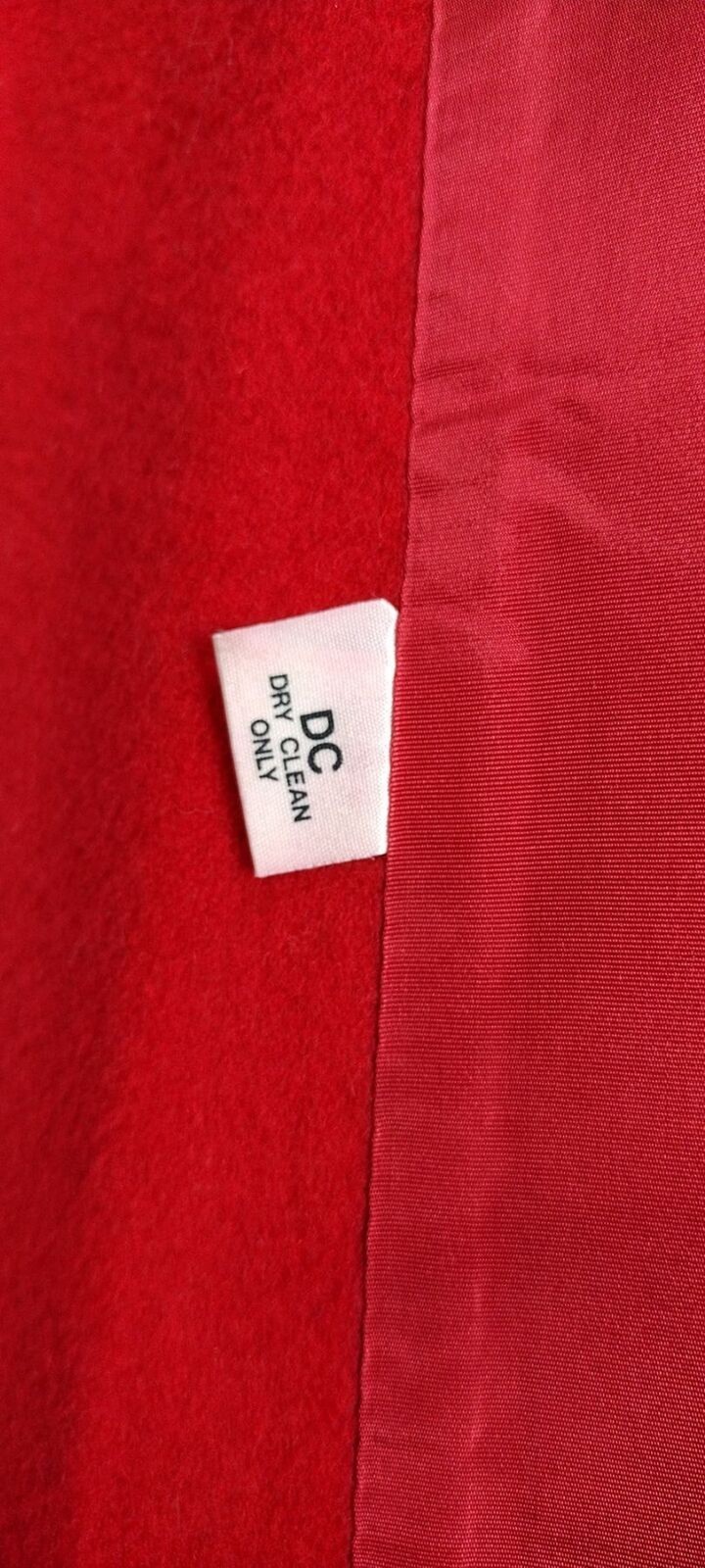VTG 60s 70s Edwardian Gothic Red Wool Double-Breasted Long Swing Coat XS/S/M