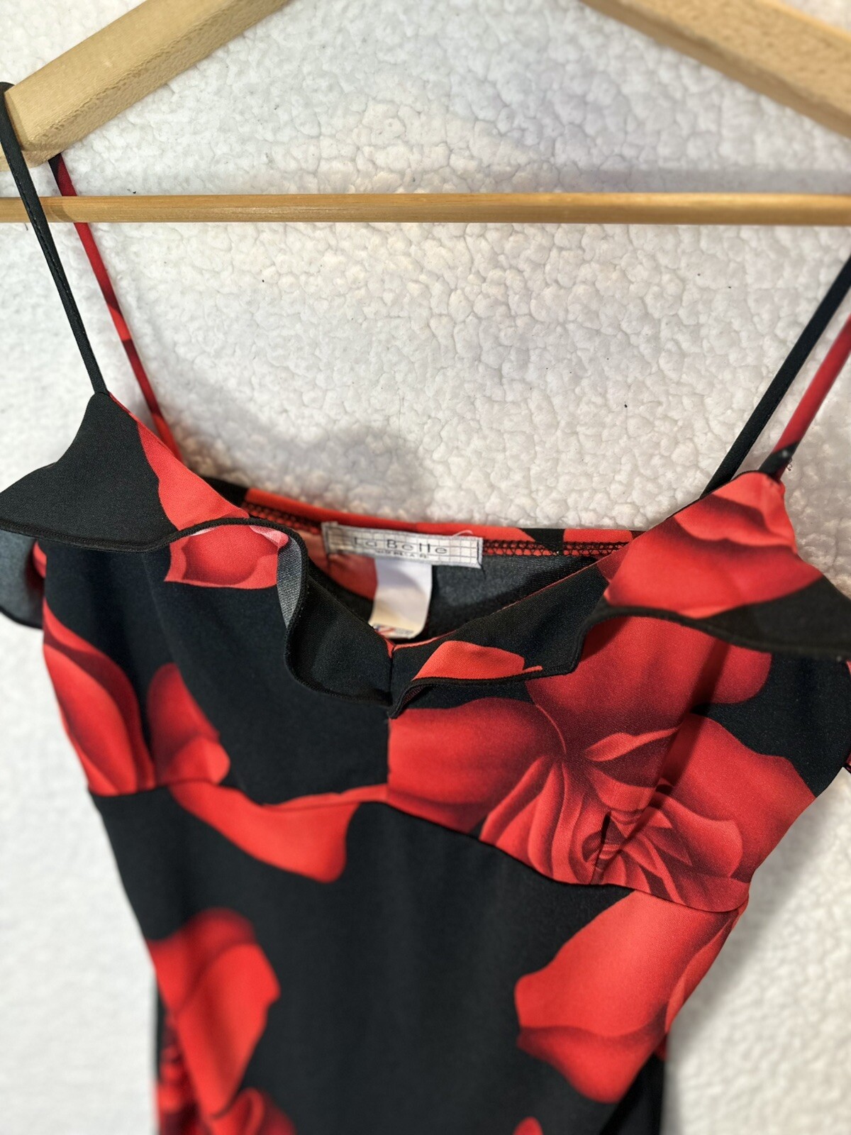 La Belle Rose slip Dress Dead-stock Y2K Fixed Straps