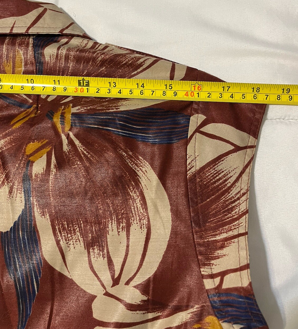 Vintage CALIFORNIA GIRL Short Cap Sleeve Long Floral Dress Sz 12 Brown Wet Look