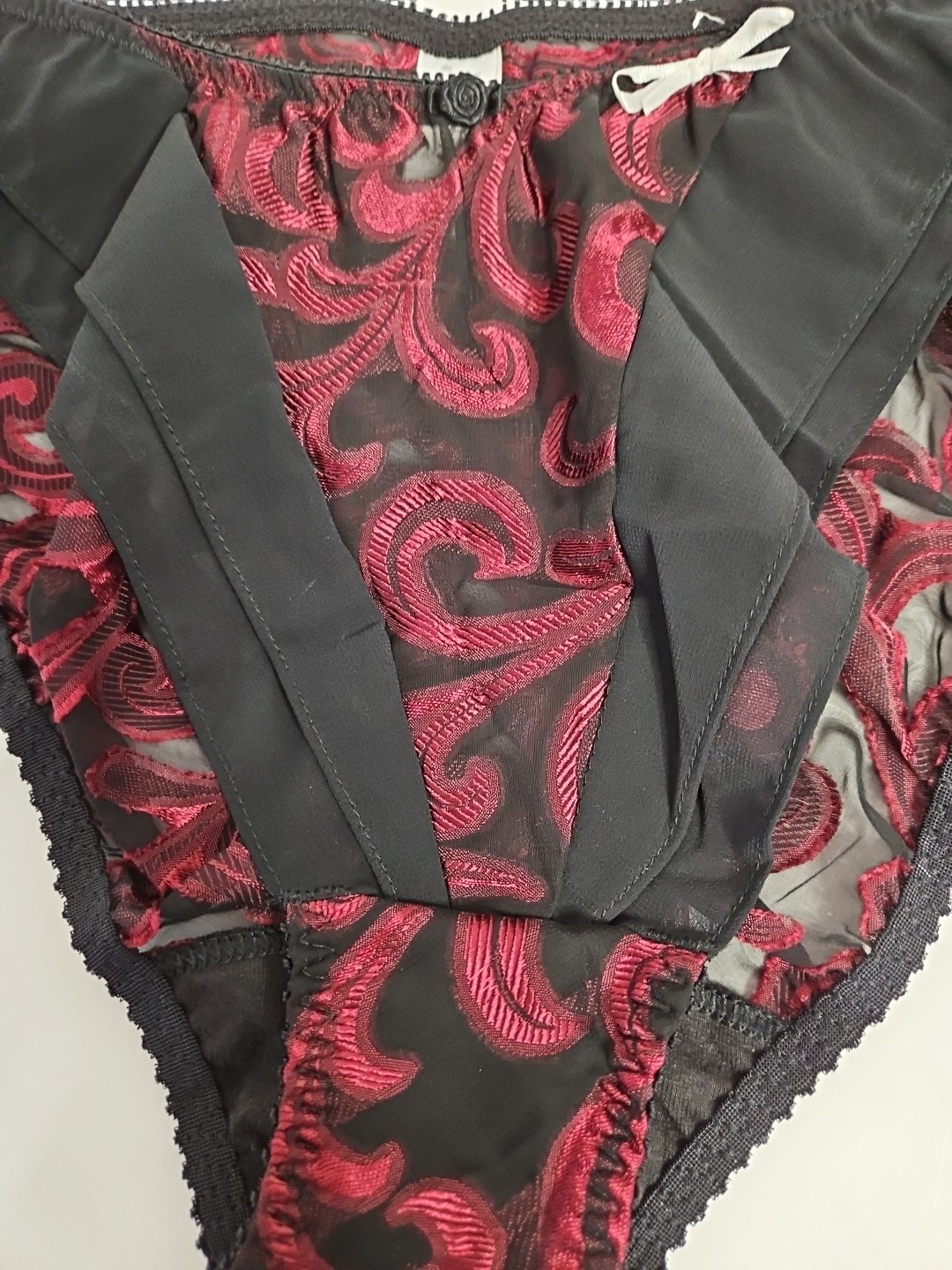 Vtg Oscar De La Renta Panties Filigree Hi-Cut Medium Union Made USA 21150