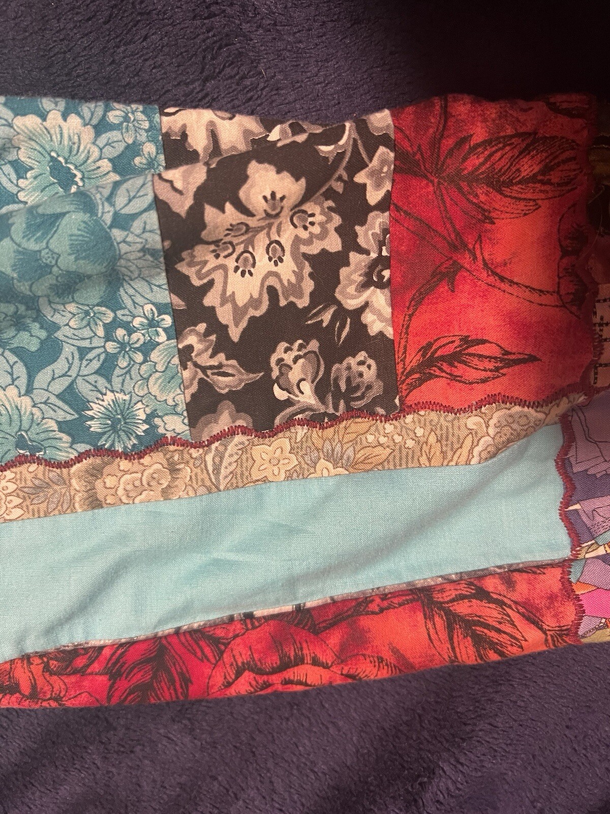 Handmade Patchwork Women’s Jacket Flowers Cats Plants Large Vintage