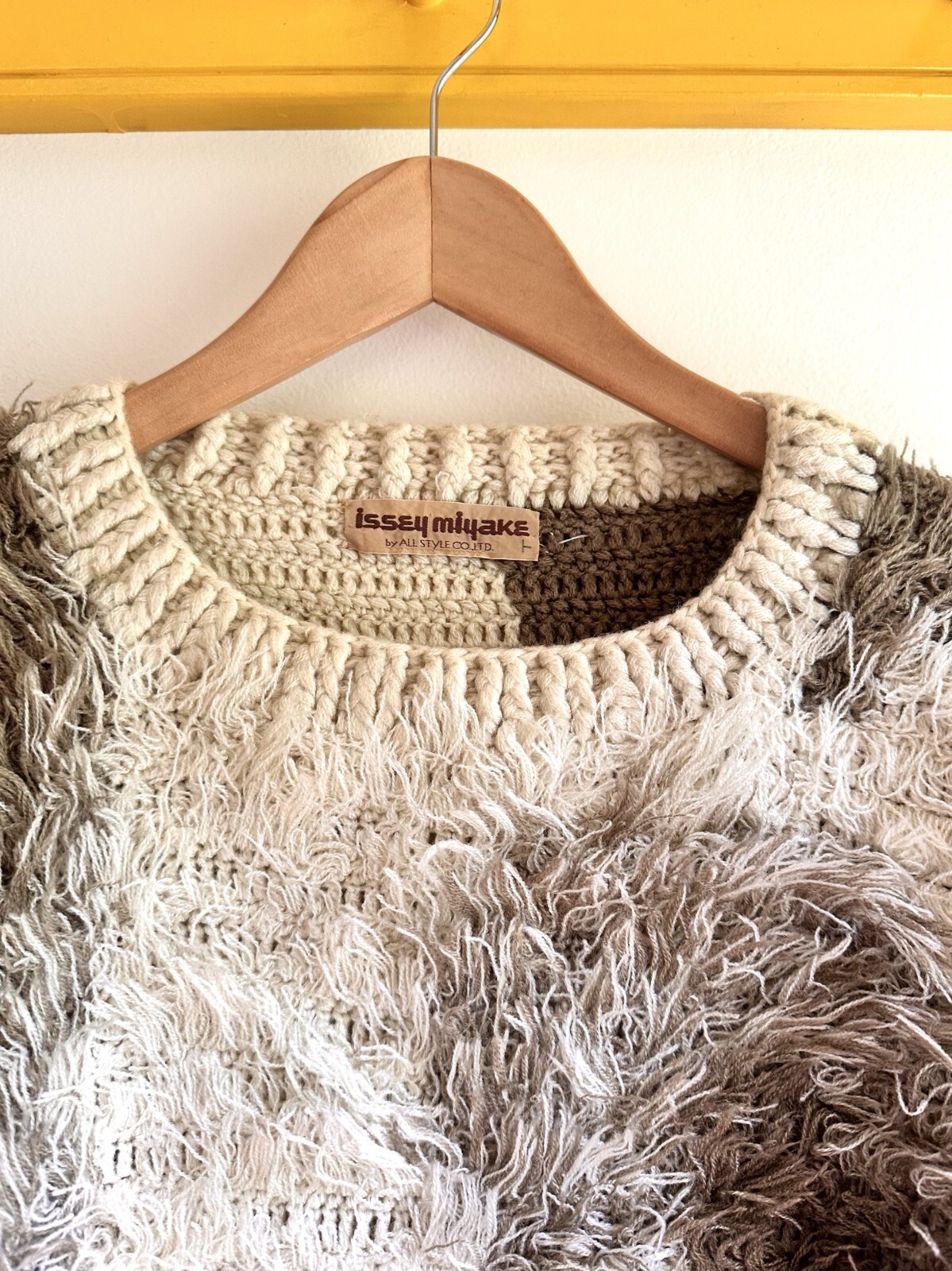 ISSEY MIYAKE All Style Co. Ltd vintage 70s 80s archival fuzzy fur knit sweater