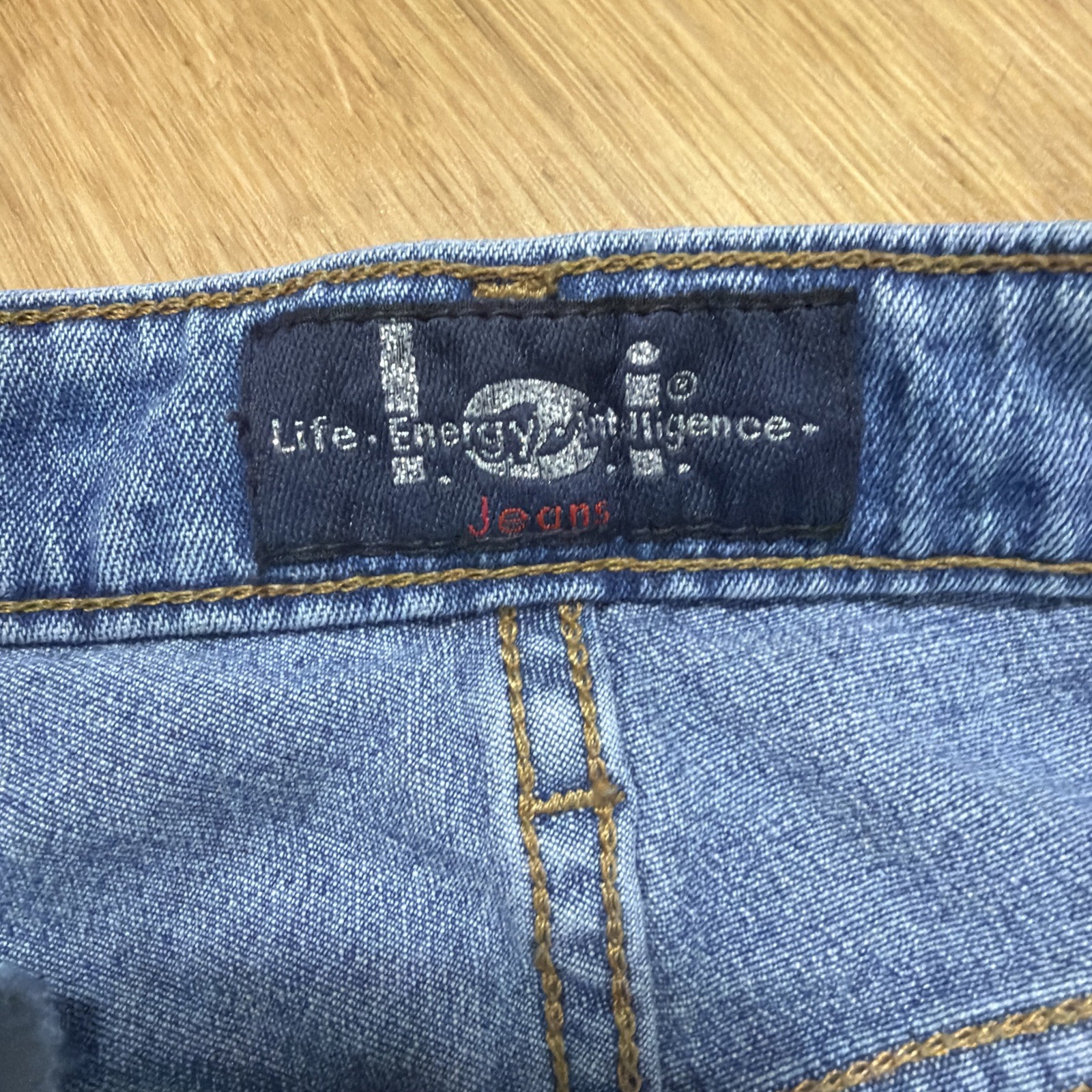 LEI Jeans Size 3 Flare Leg Mid Rise Medium Wash Distressed Vintage 90s Y2K