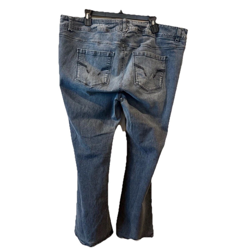 Torrid Boot Cut Jeans Women 22 Blue Contrast Stitching Vintage Tag Denim Plus