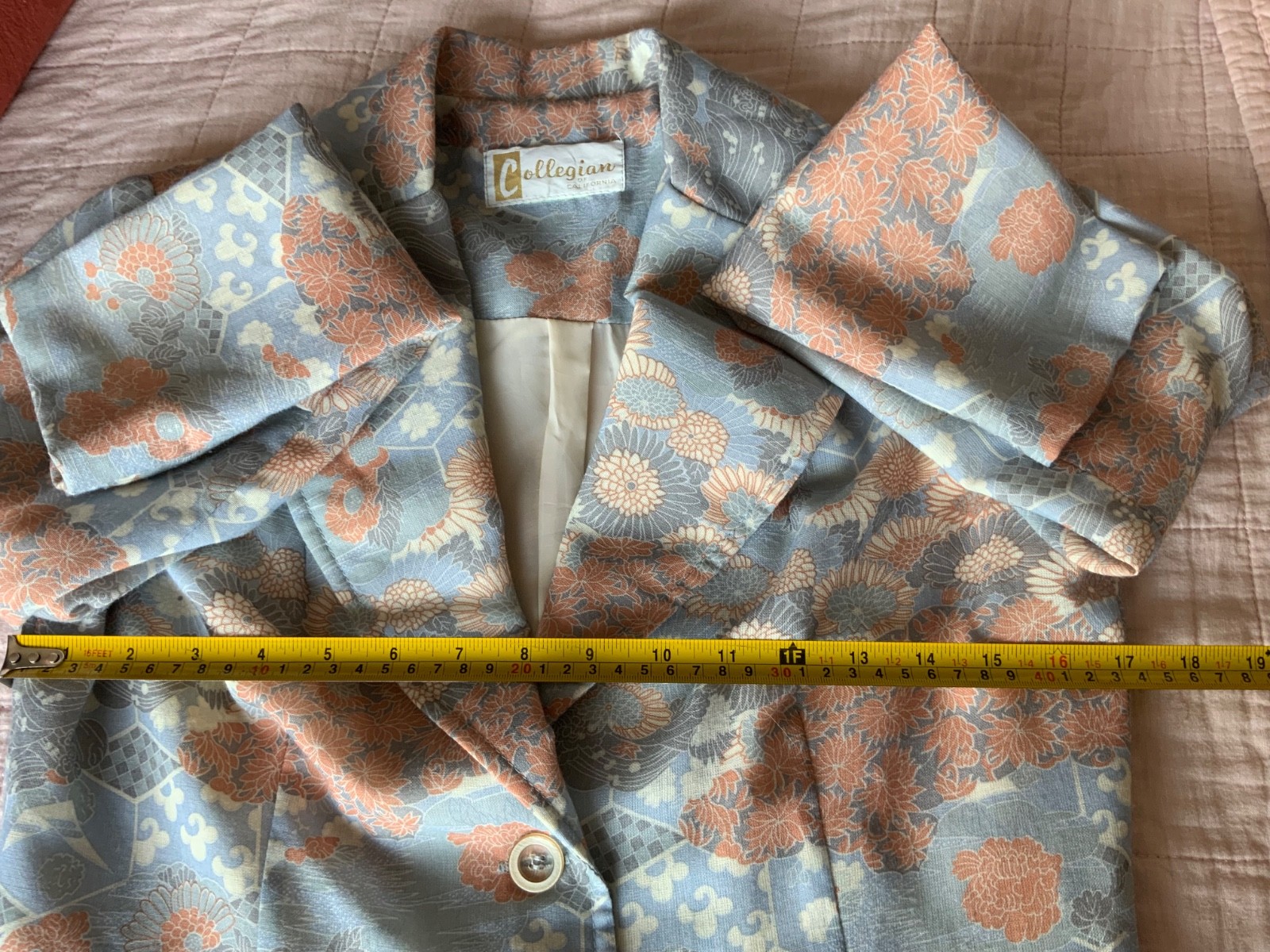 Vintage Collegian of California Asian inspired Blazer
