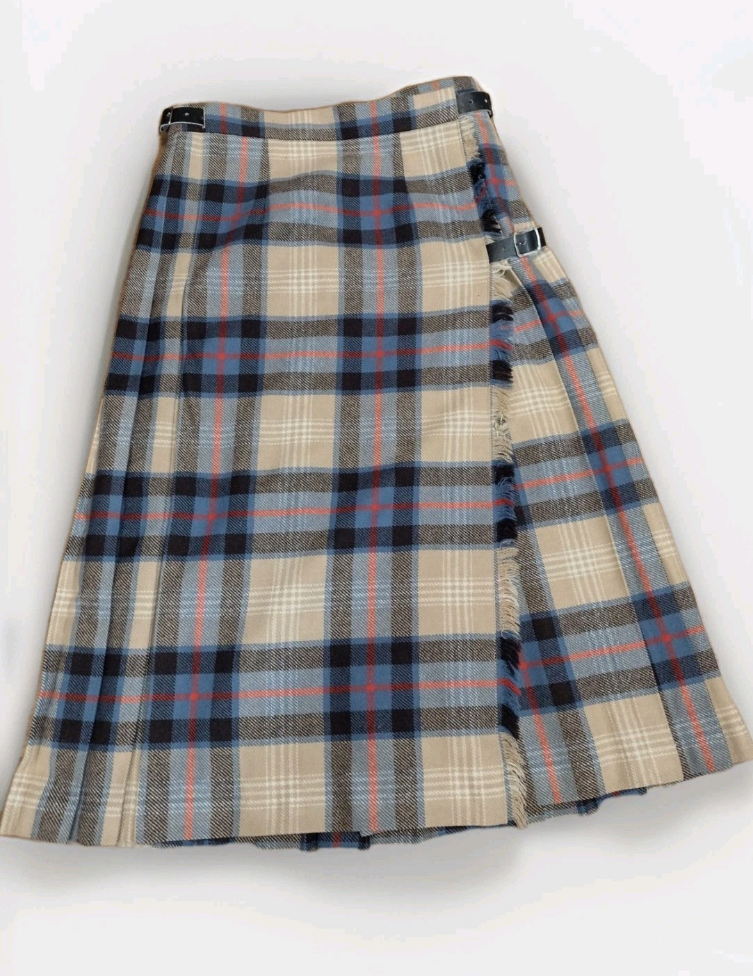 Vintage James Dalgliesh Wool Tartan Plaid Scottish Kilt Skirt UK 12 US 8 Preppy