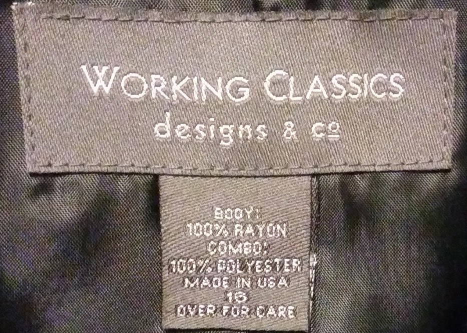 Working Classics Blazer Women 16 Black Crush Velvet Burnout Rock Gothic Elegant