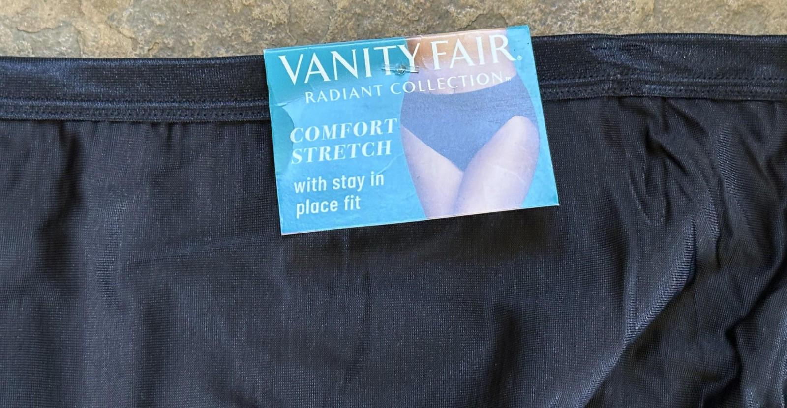 Vanity Fair 9/2XL BLACK Silky RADIANT COLLECTION Hi Cut Panties #3413112 NWT