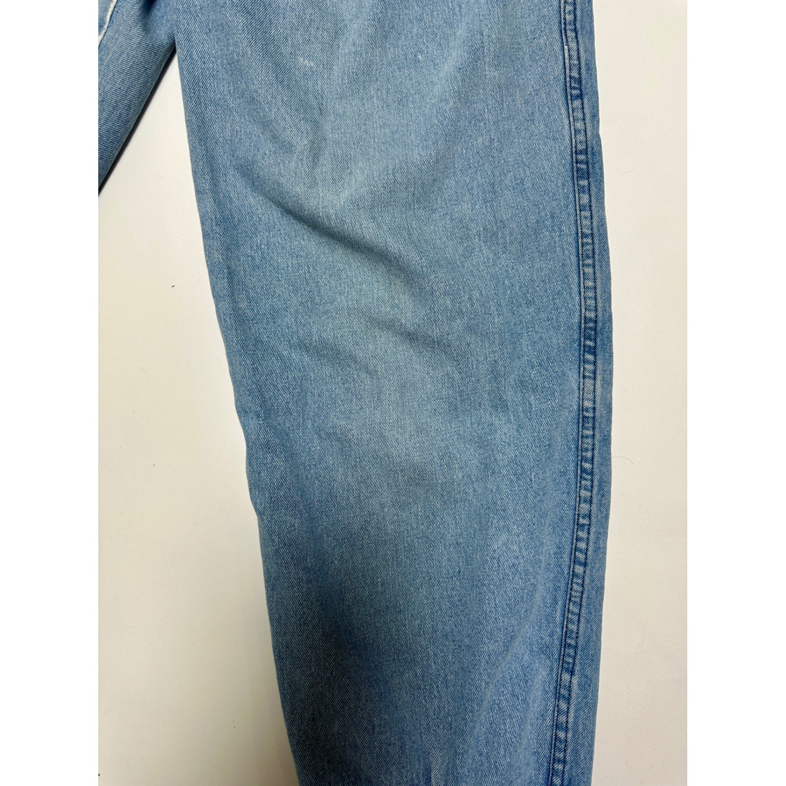 Vintage 1980s Blue Mom Jeans High Waist Pleated Tapered Leg Denim 28 Inch Waist