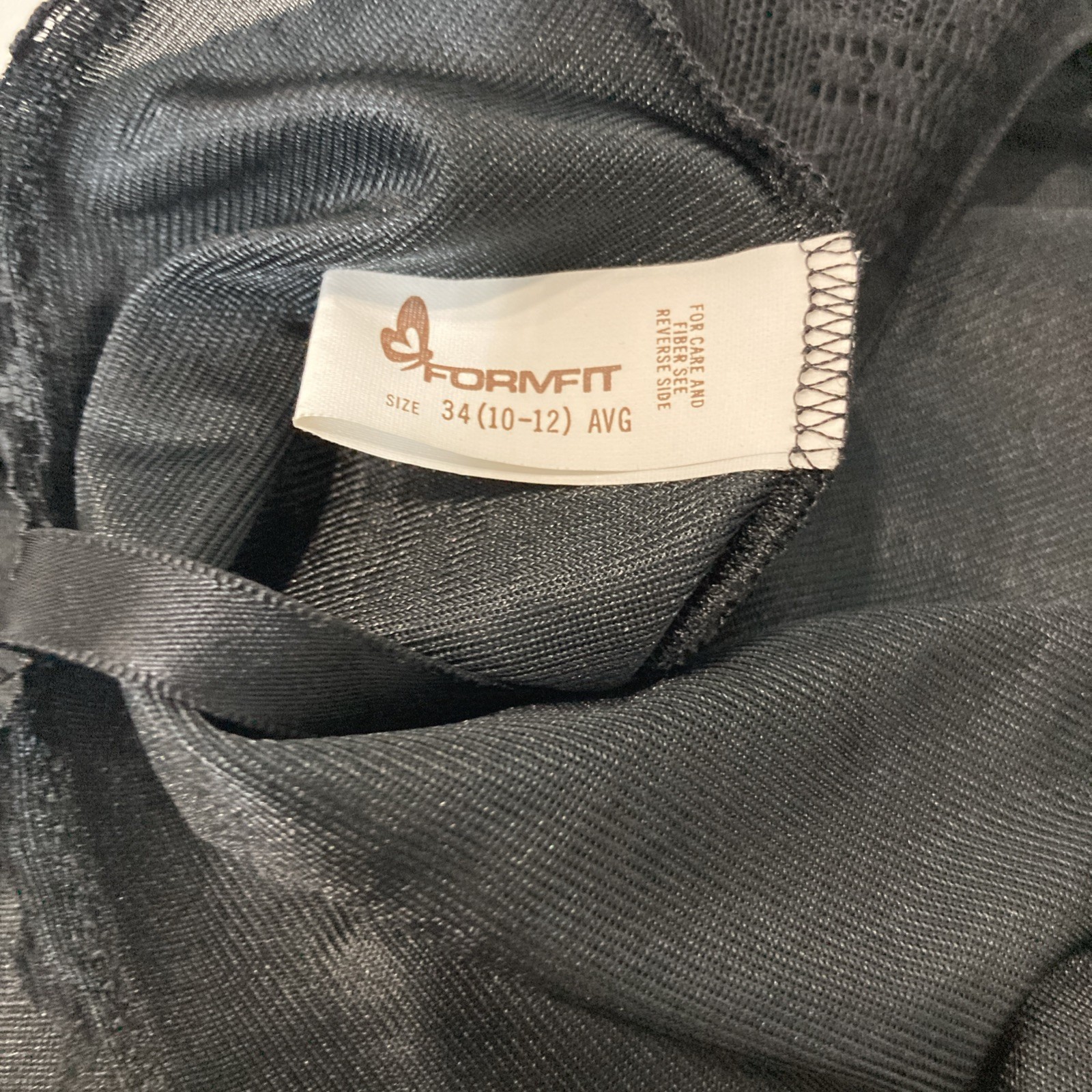 Formfit Slip Vintage Black 34 (10-12) Preowned Excellent Condition