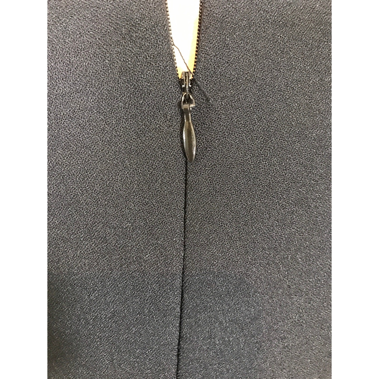 Late Edition Ltd 1990s Black Car Wash Dress V-Neck Silver Weave Belt Slit Skirt