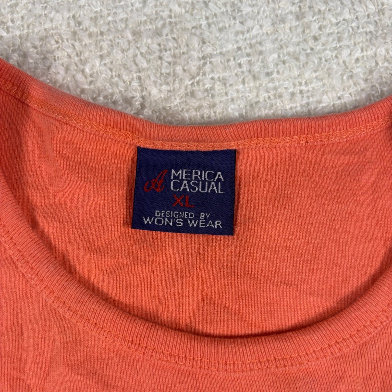 america casual pink coral its 5 o’clock somewhere bedazzled top dad core y2k