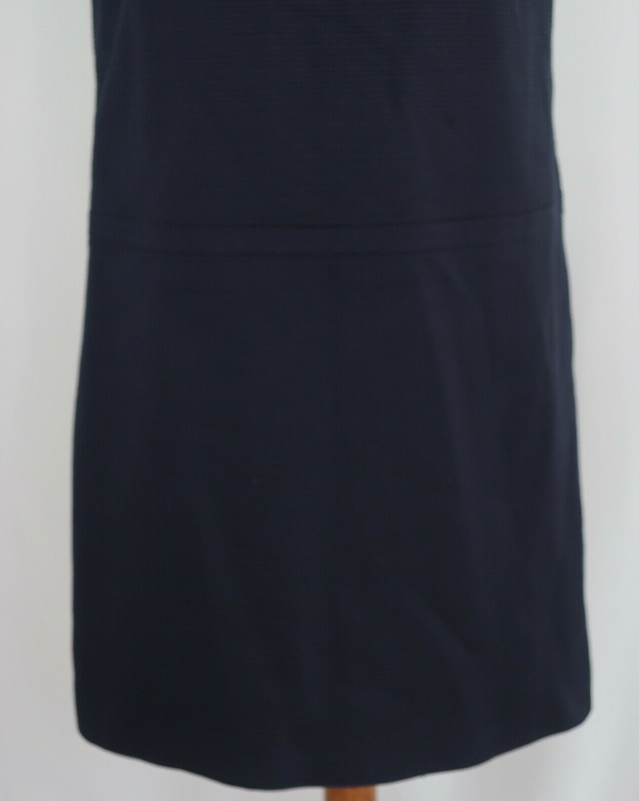 346 Brooks Brothers Solid Blue Business Career Textured Shift Dress Womens 8
