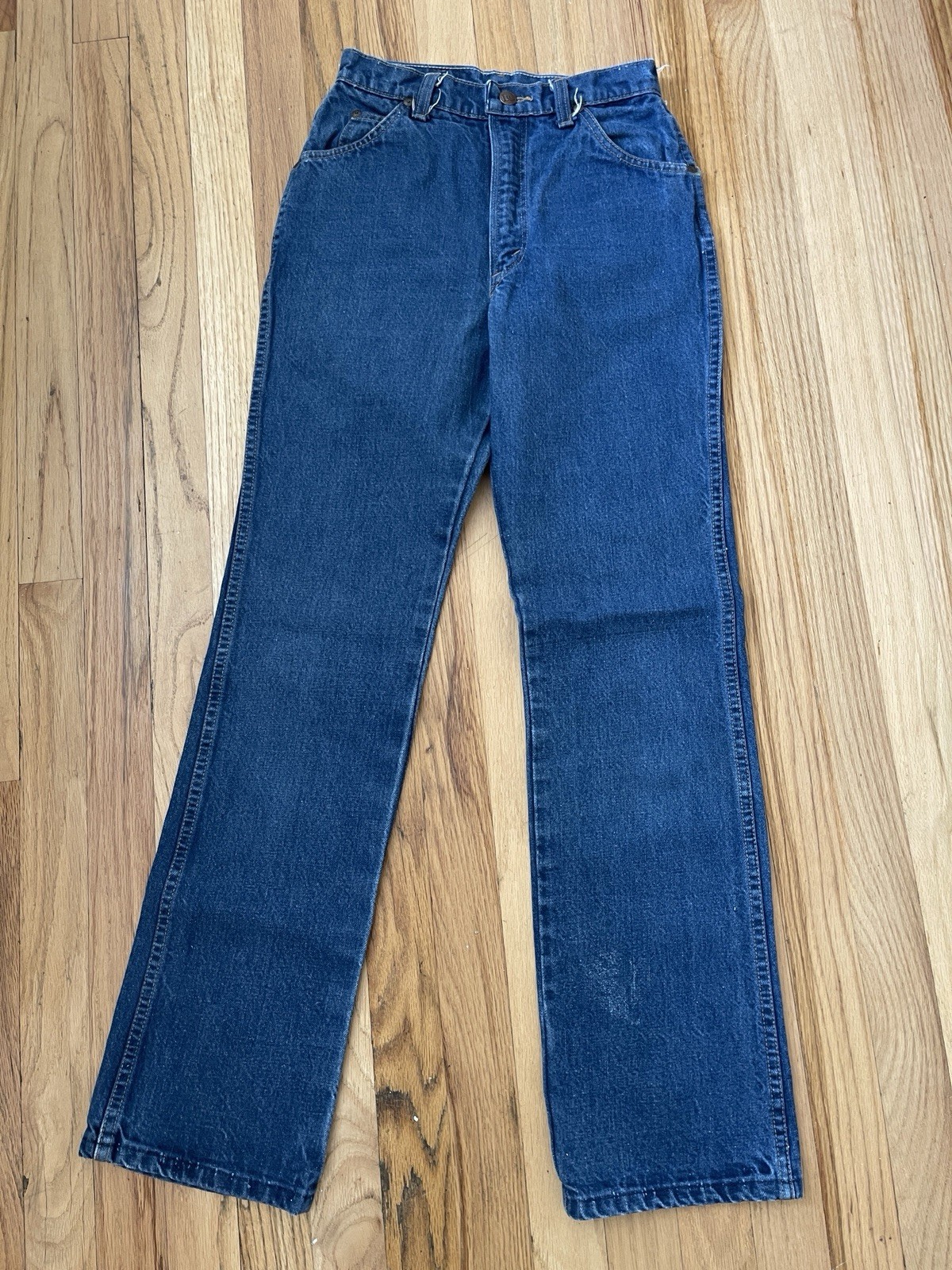 Vintage Dee Cee Brand Western Jeans Womens 23×28 High Waisted 70s Dark Wash USA