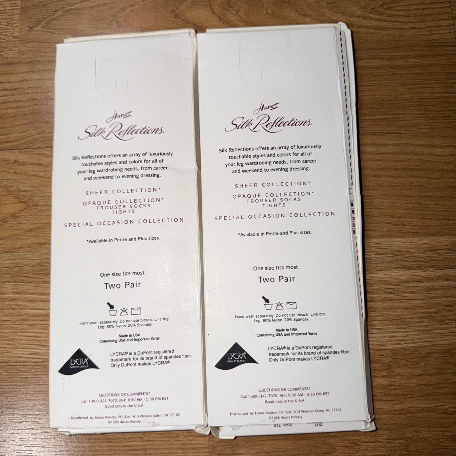 Hanes Silk Reflections Kneehighs Silky Sheer Travel Buff + Little Color VTG 4 Pr