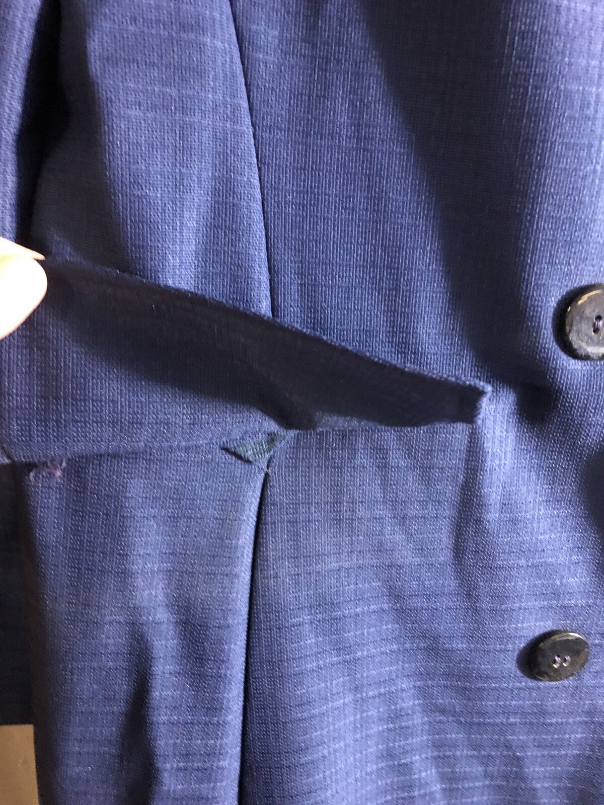 Vintage 1960s Classic style Navy Blue Long Coat Lightweight Dress Sears Women’s