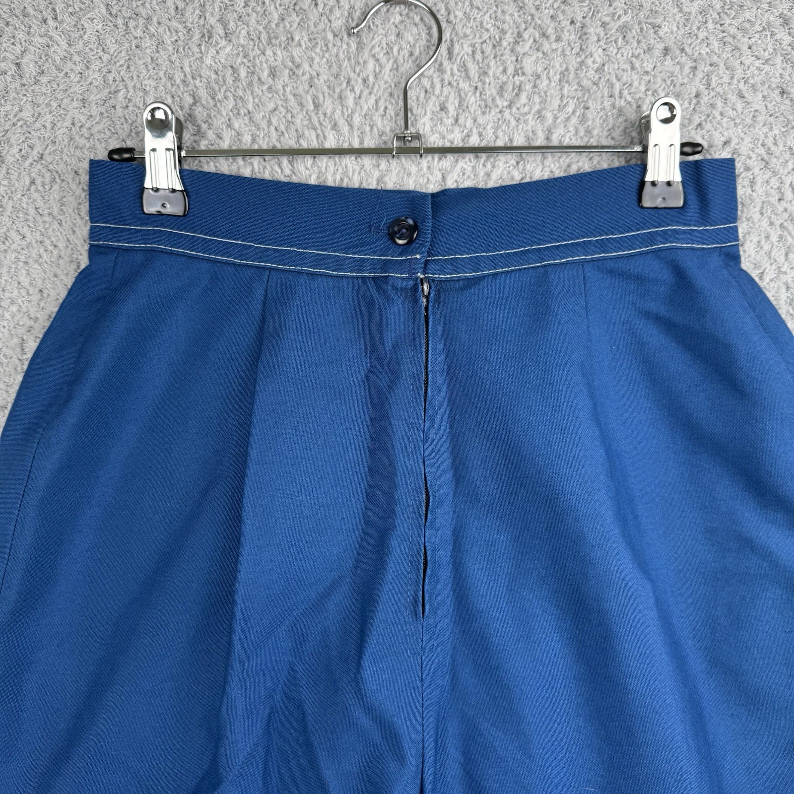 Vintage 60s Women’s Scooter Skort Shorts Blue Pockets Size 12
