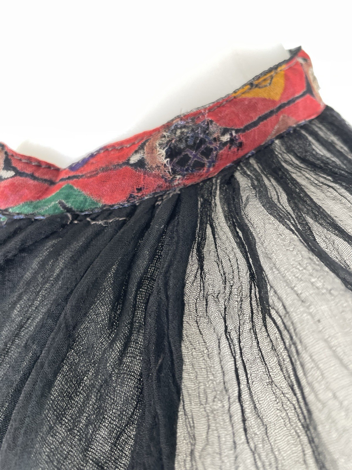 VTG 70s 80s Skirt Set Gauze Hippy Boho Festival SZ M Rayon (DAMAGED AS IS
