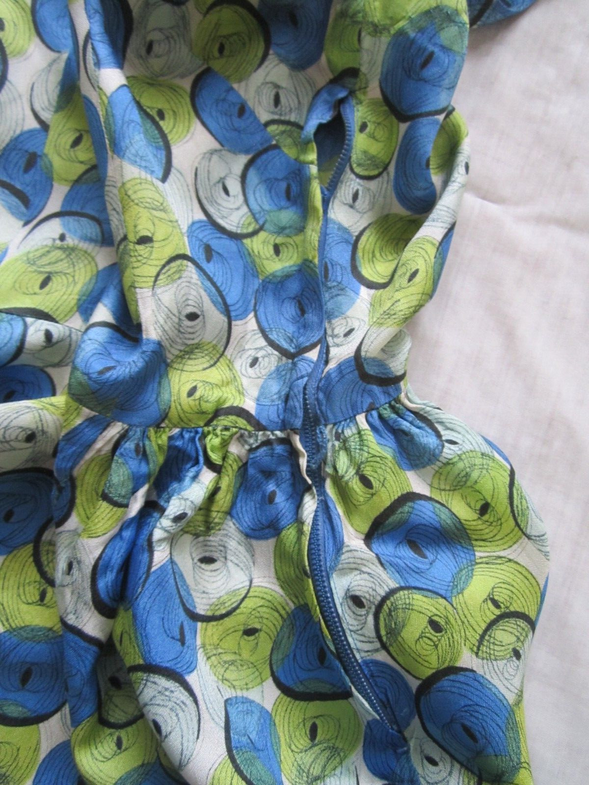 Vintage 40s Dress Costume Junior Fashion by Carole King Swing Skirt Boat Collar