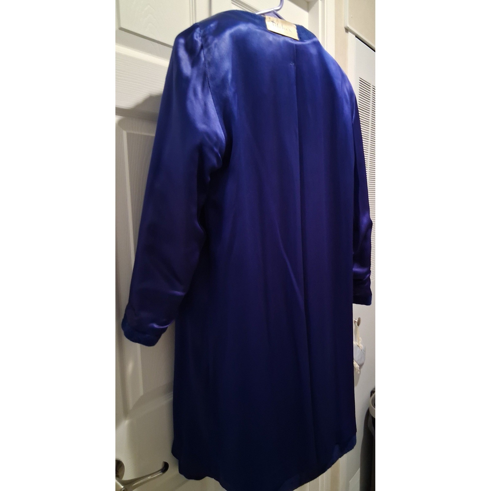 Vintage Forstmann Wool Coat Royal Blue Mink Fur Collar