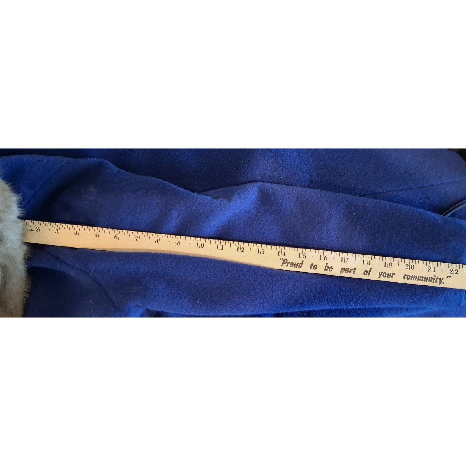 Vintage Forstmann Wool Coat Royal Blue Mink Fur Collar