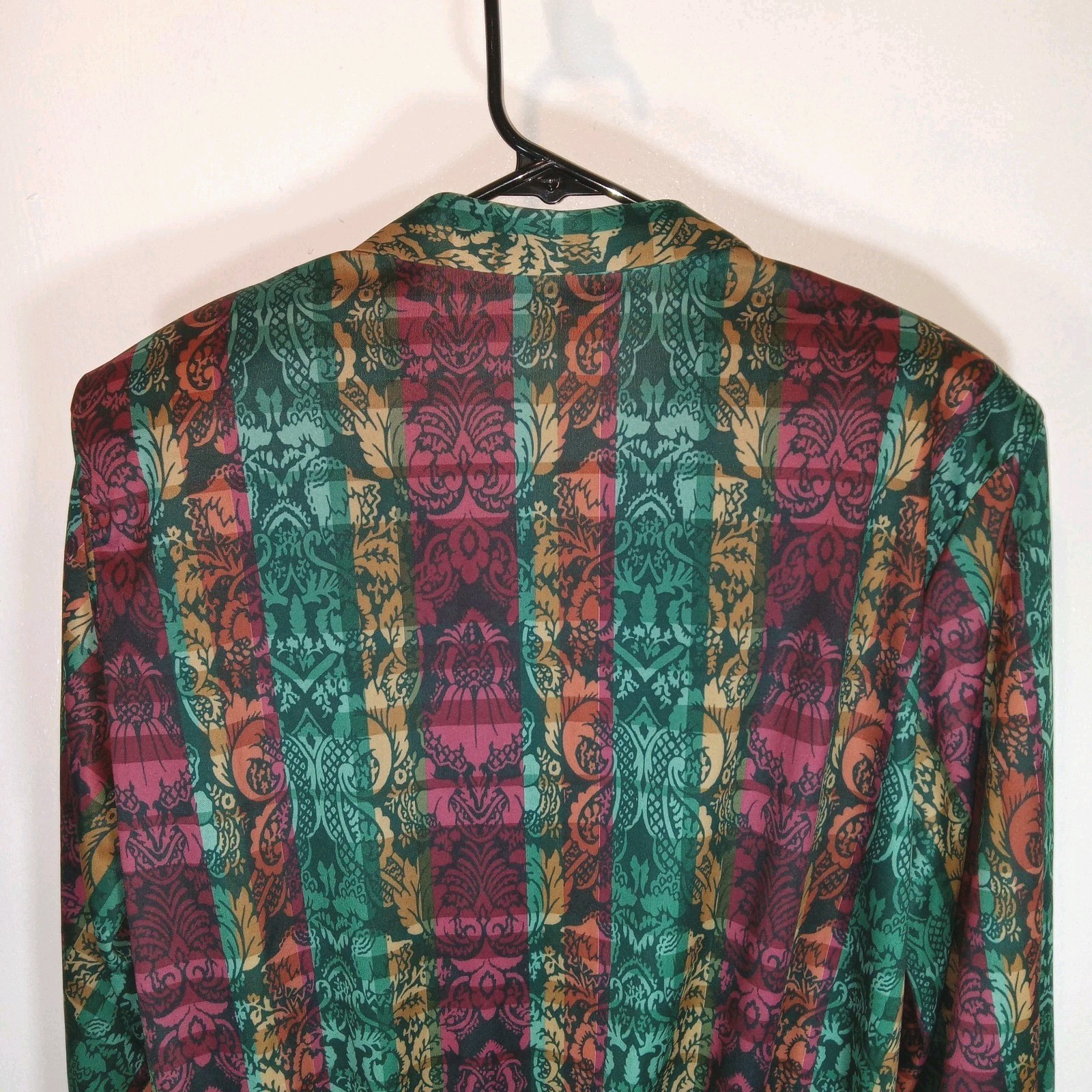 Vintage 80s Lori of California Paisley Blouse Smocked Waist Boho GrandmaCore 18