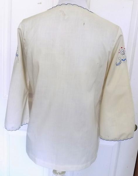 Vintage Hand Embroidered Ethnic Pullover Top Daffodil Large B38