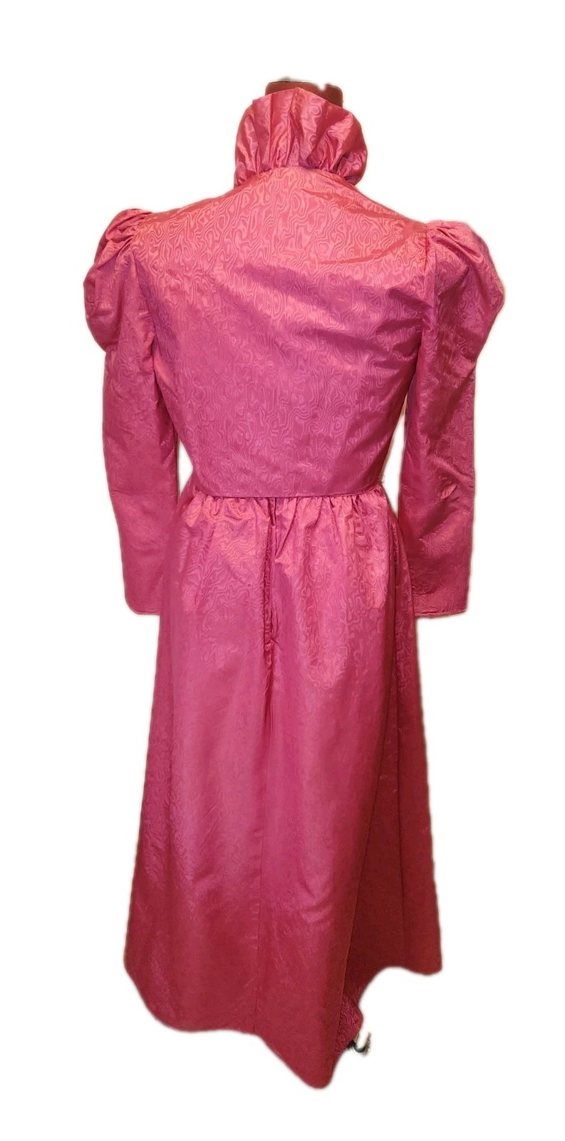 Vtg 70s Dress Set*Pink Gown w/ Matching Jacket*Leg O’ Mutton Sleeve*sz9/10*EUC