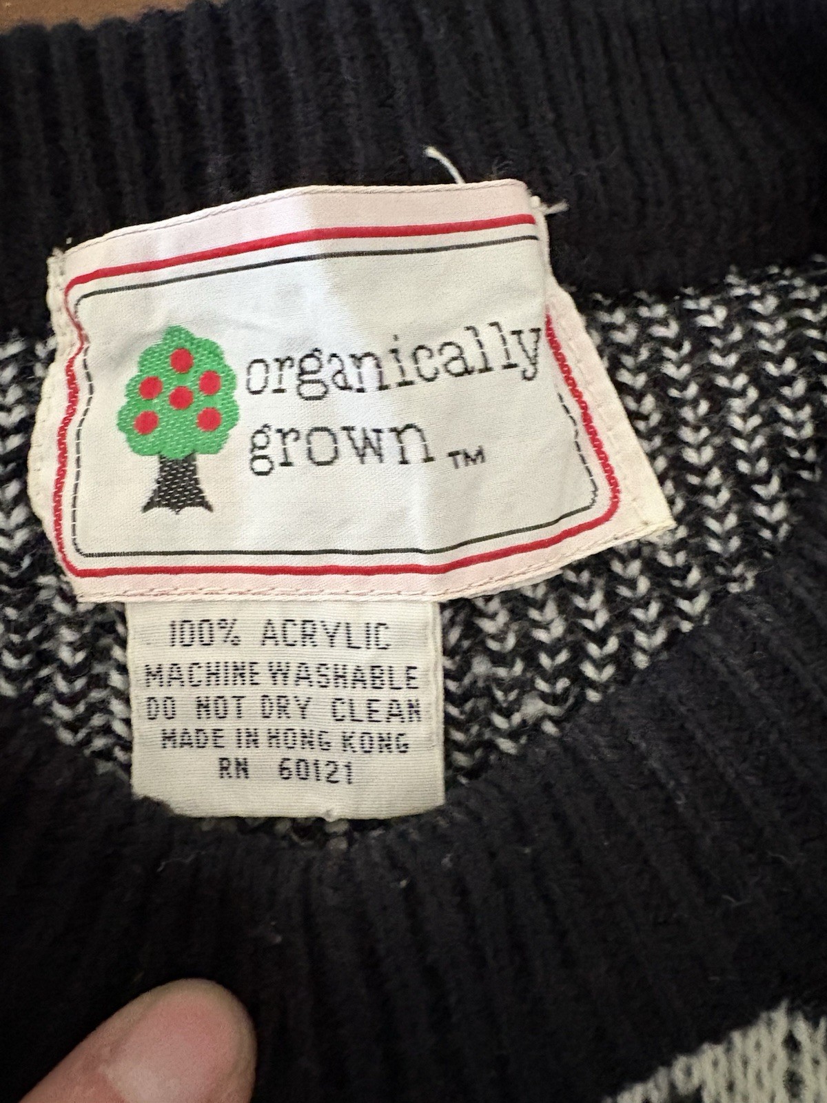 Organically Grown Vintage Bulky Sweater Size L