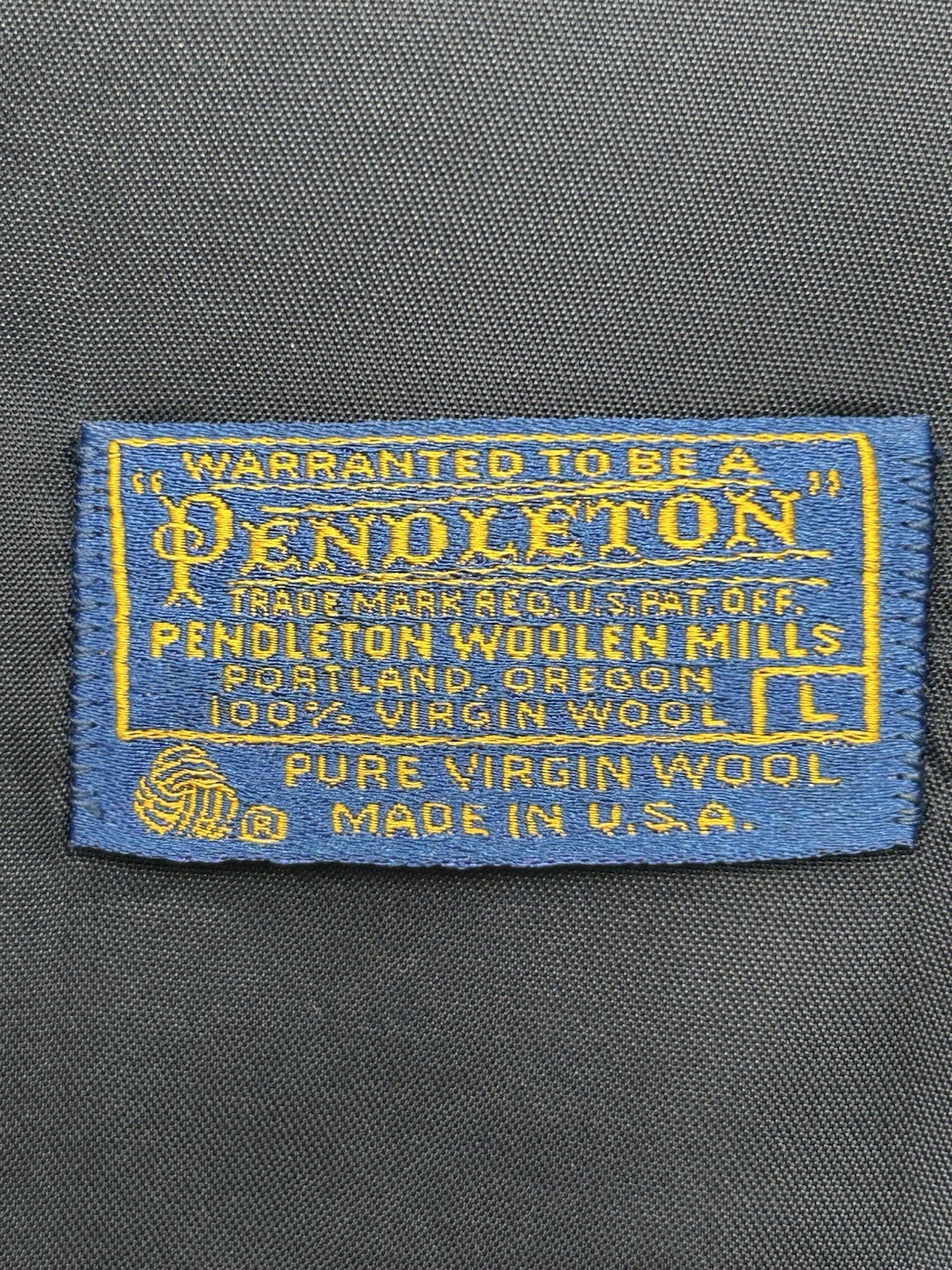Vtg Pendleton Blazer Large Green Blue Tartan Plaid Virgin Wool Crest preppy