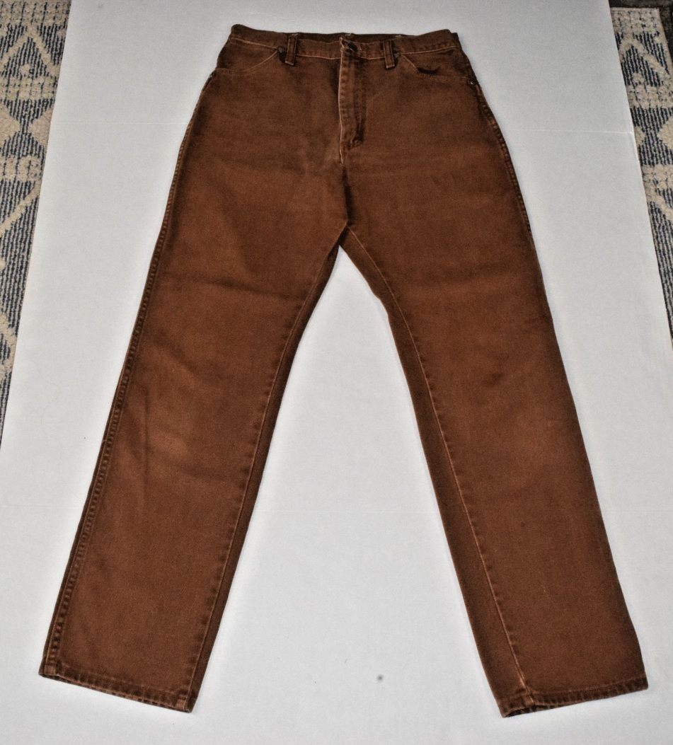 Vintage Jeans Wrangler Mens Size 29 x 30.5 80s Cinnamon Brown High Waist MadeUSA