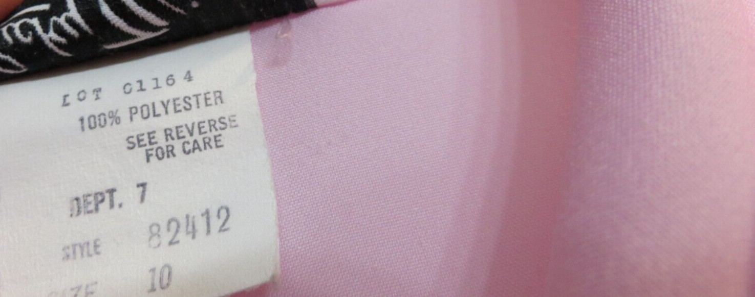 Vintage Lucky Winner Shirt Womens 10 Light Pink Button Up Lightweight Business
