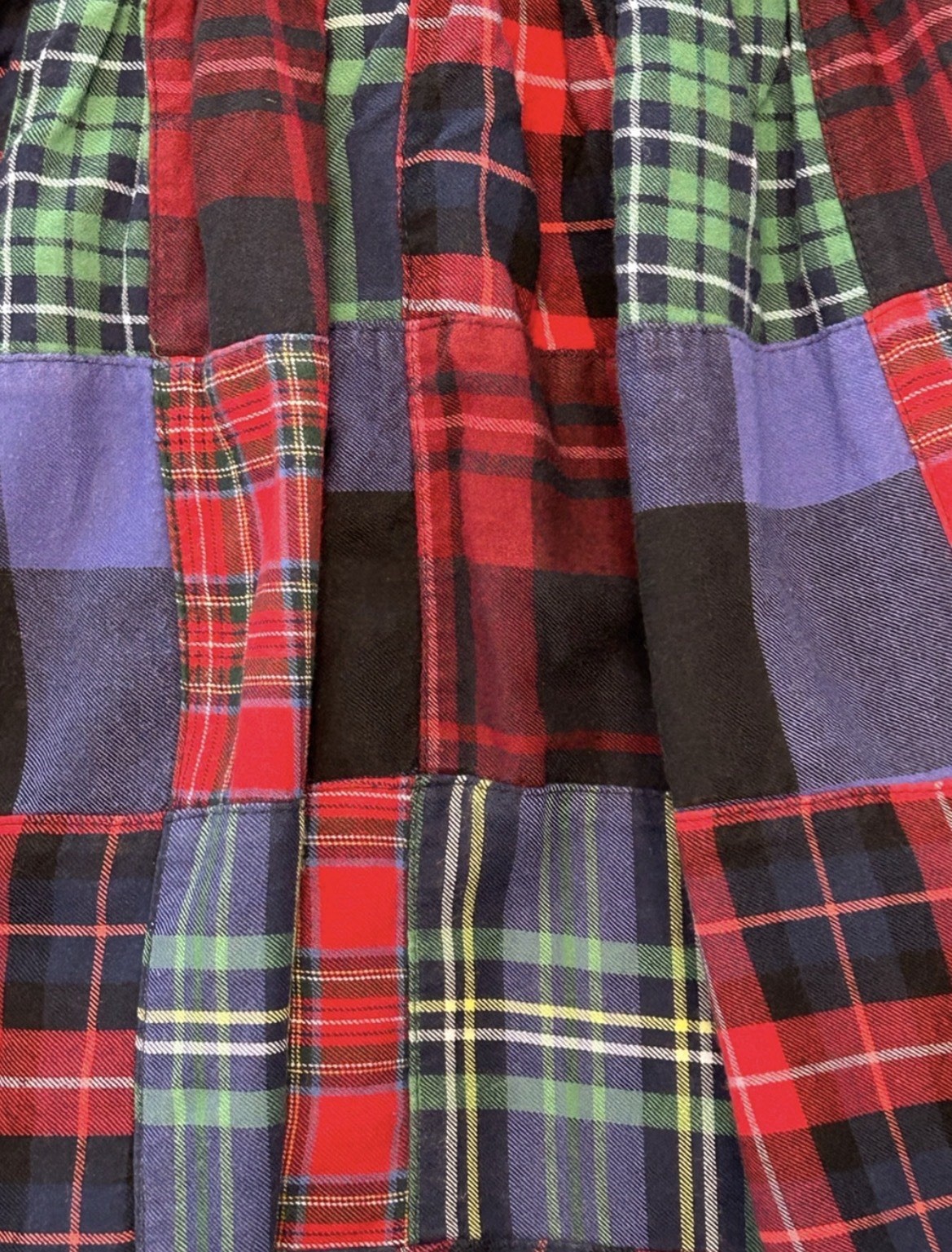 VTG 90s Grunge Plaid Patchwork Spaghetti Strap Dress Tartan Punk Indie Mini M