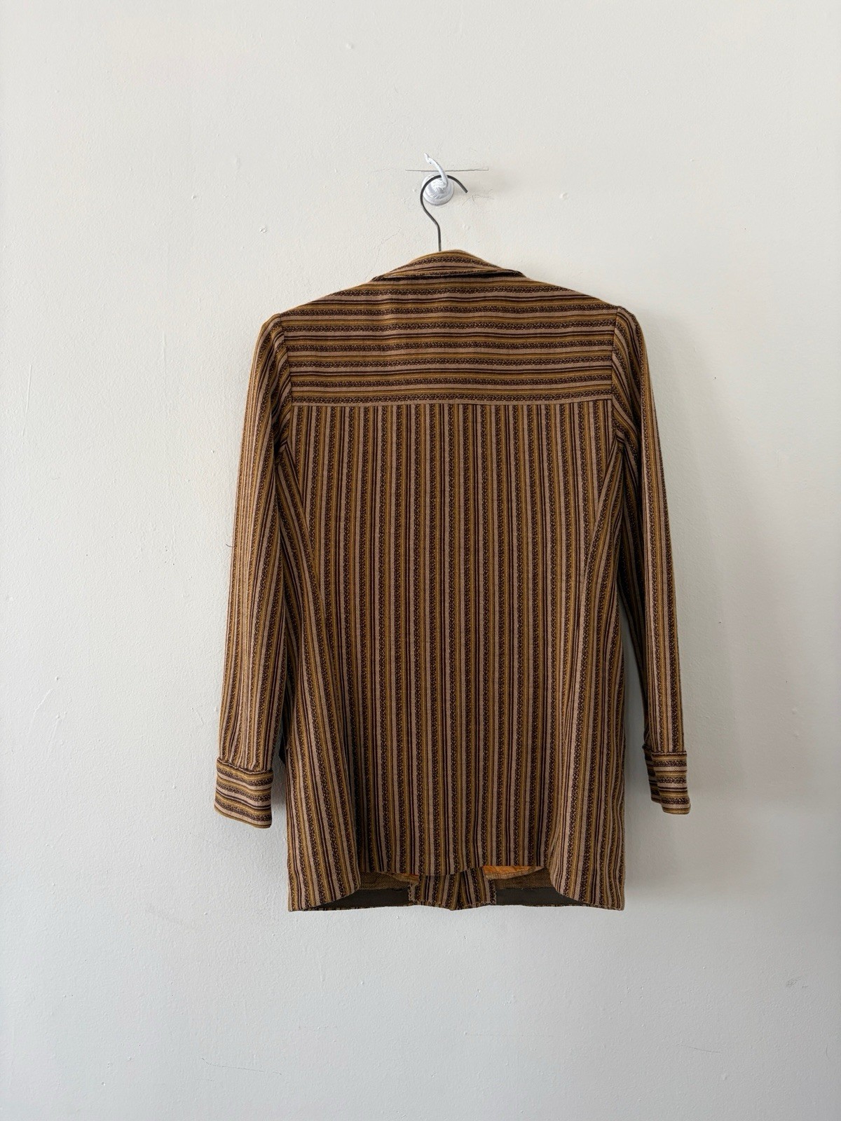 Vintage 70s 60s Cacharel Jacquard Utility Shirt Jacket And Wide Flared Trouser S