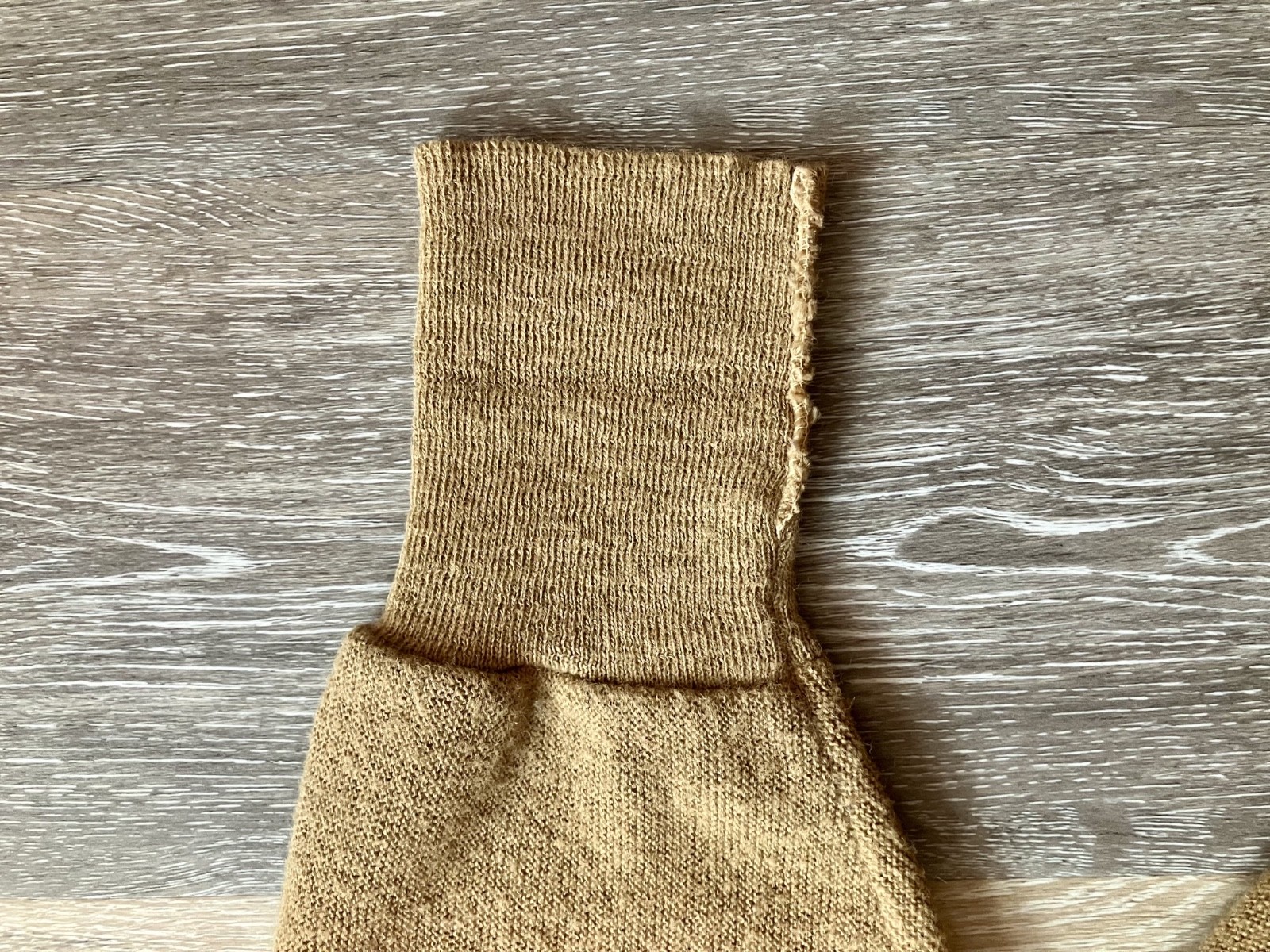 ILGWU Cardigan Wool Blend Sweater Camel Grandpa Style USA Made
