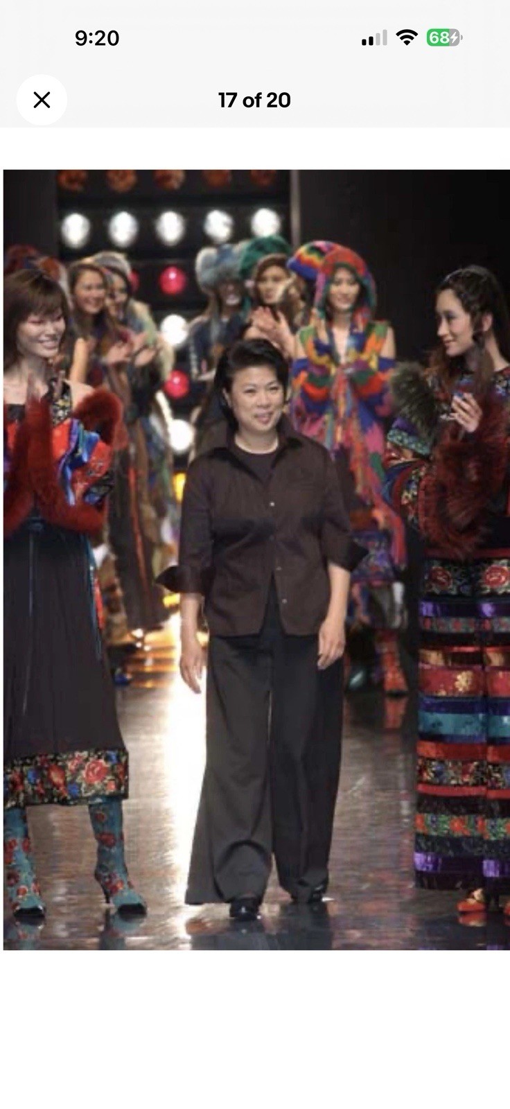 Vintage Korean Sul Yun Hyoung Designer Black Blazer Floral Embroidered Jacket