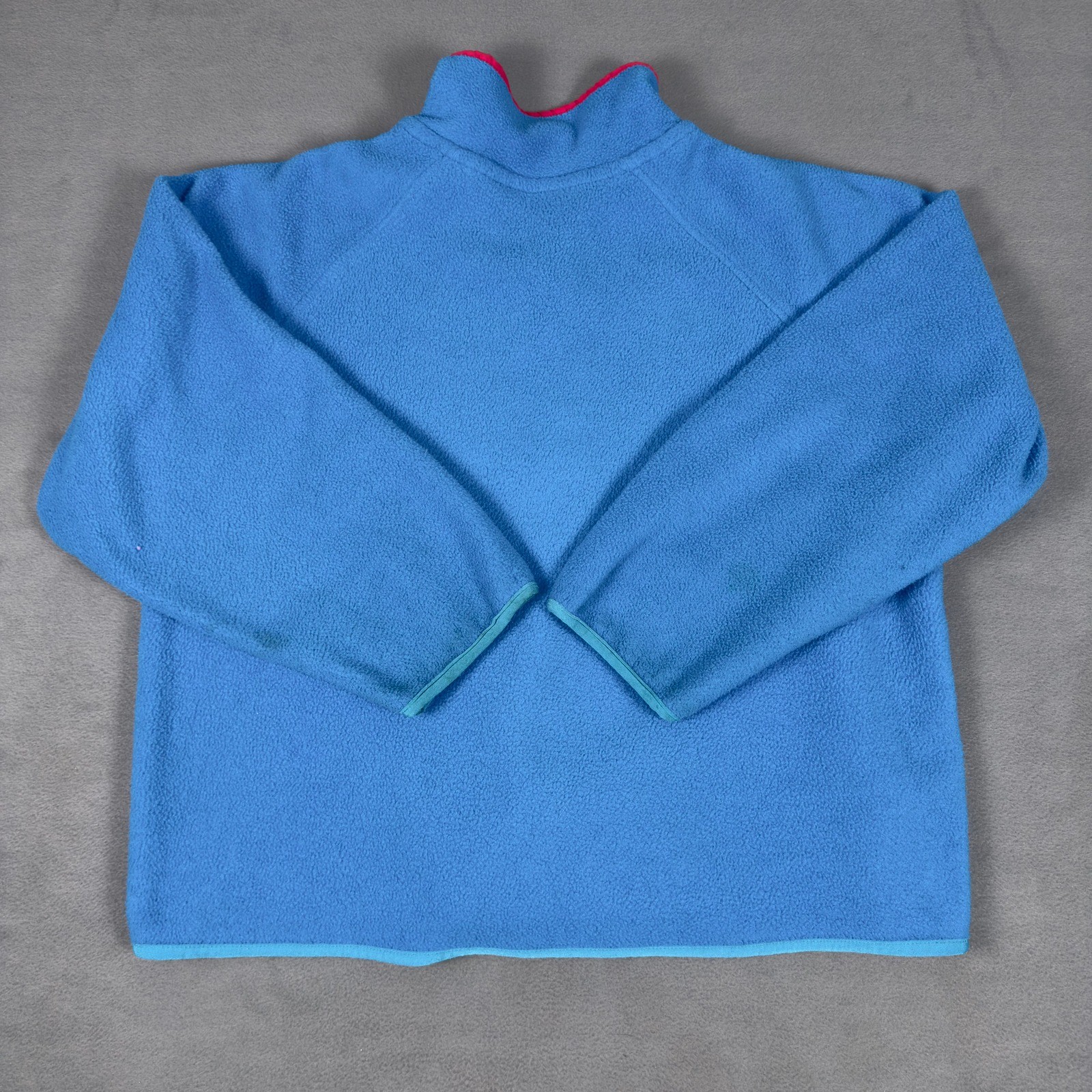Vintage 90s Woolrich Summit Gear Fleece Snap Pullover Blue Pink Womens M USA