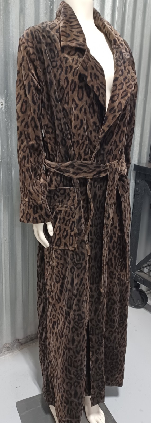 Vintage 1970s Neiman Marcus Diamond Tea Cheetah Print Housecoat/Robe w/Tags