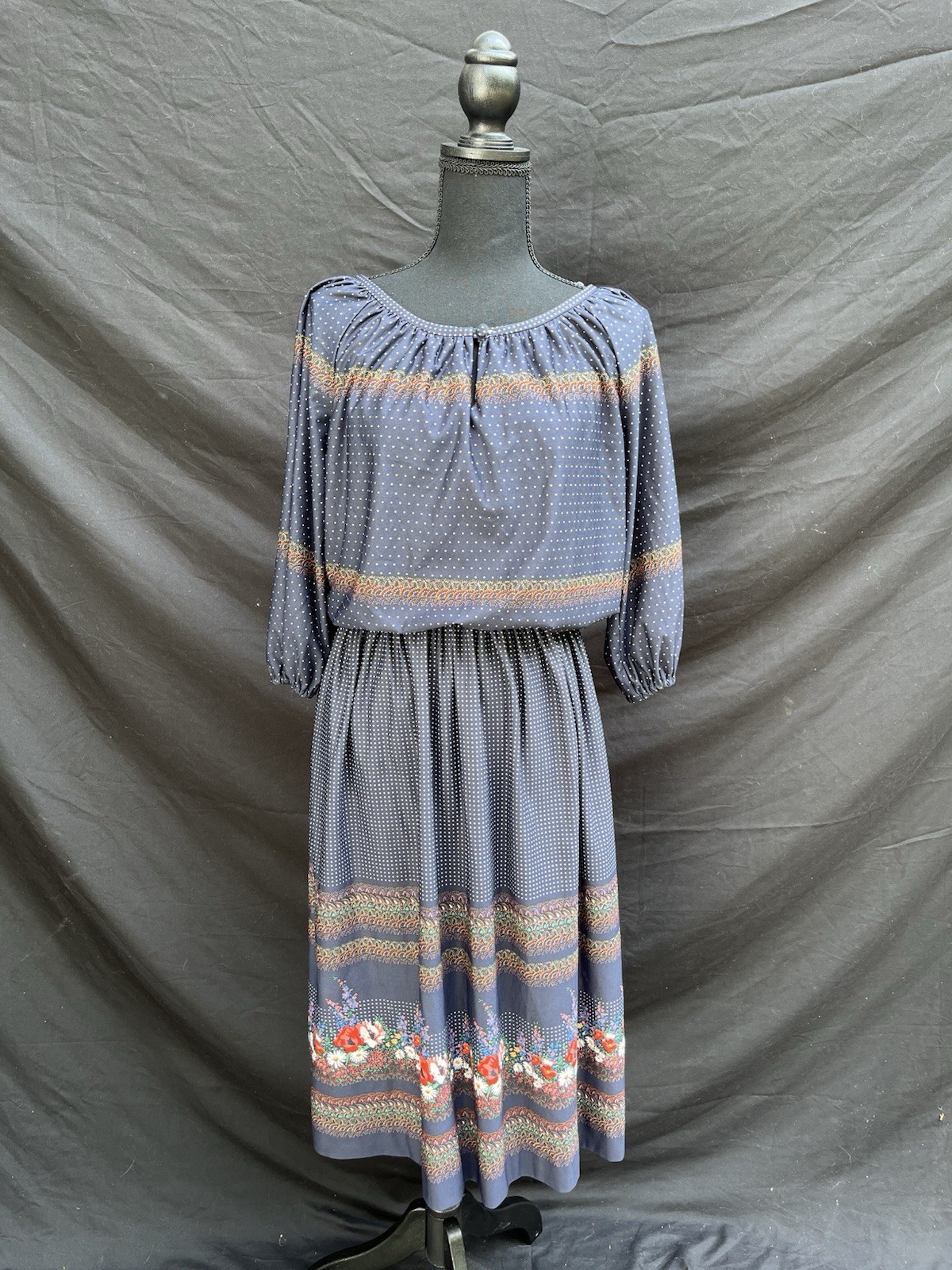 Vintage Floral Dress Liz Roberts, Inc M/L