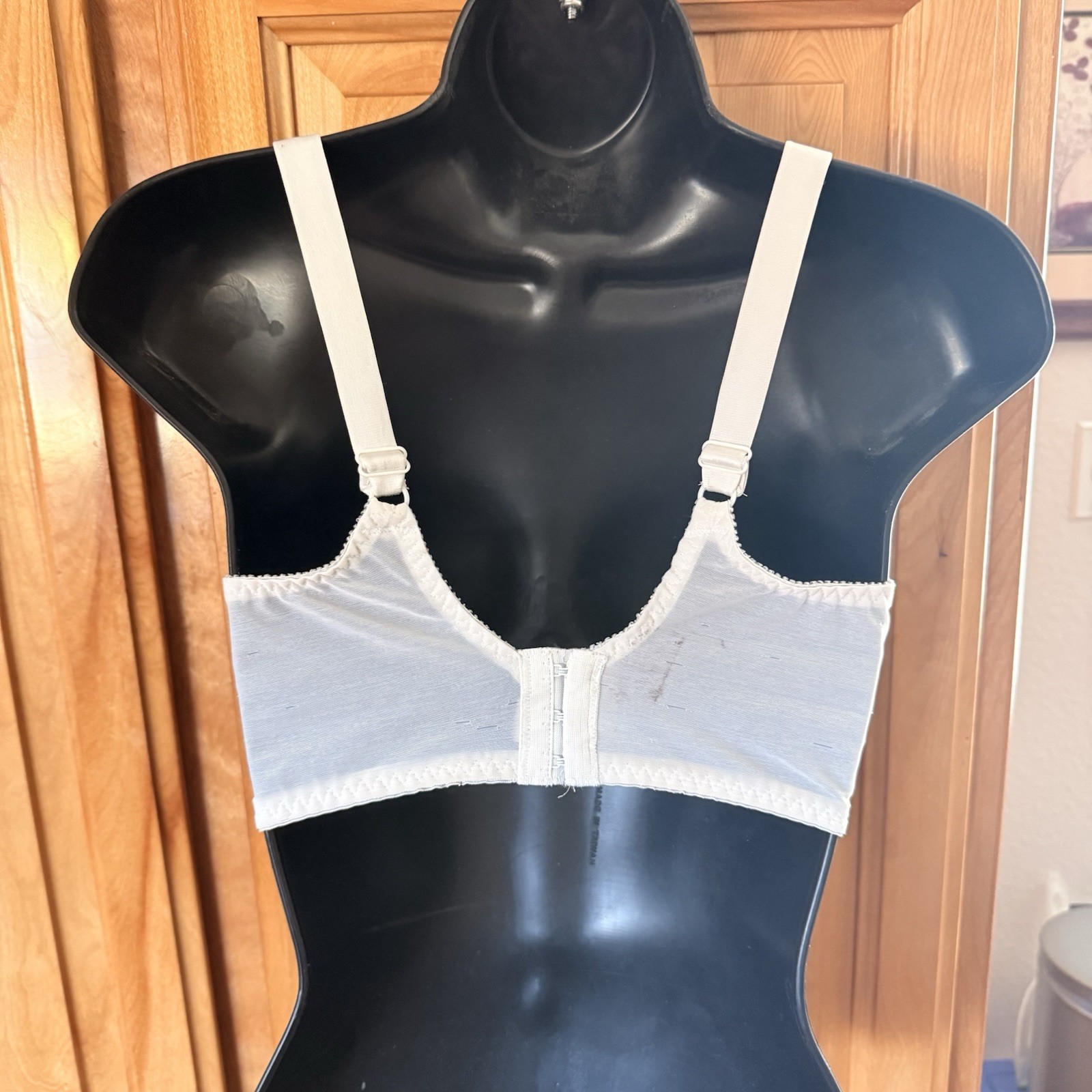 Vintage Maidenform Chantilly Bra 34DD Lace Underwire Floral Silky Satin Unlined